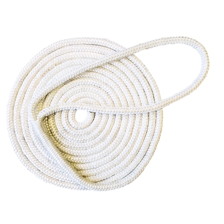 Tommy Docks Tommy Docks 3/8 in. D X 15 ft. L White Diamond Braided Nylon Dock Line TD-20301